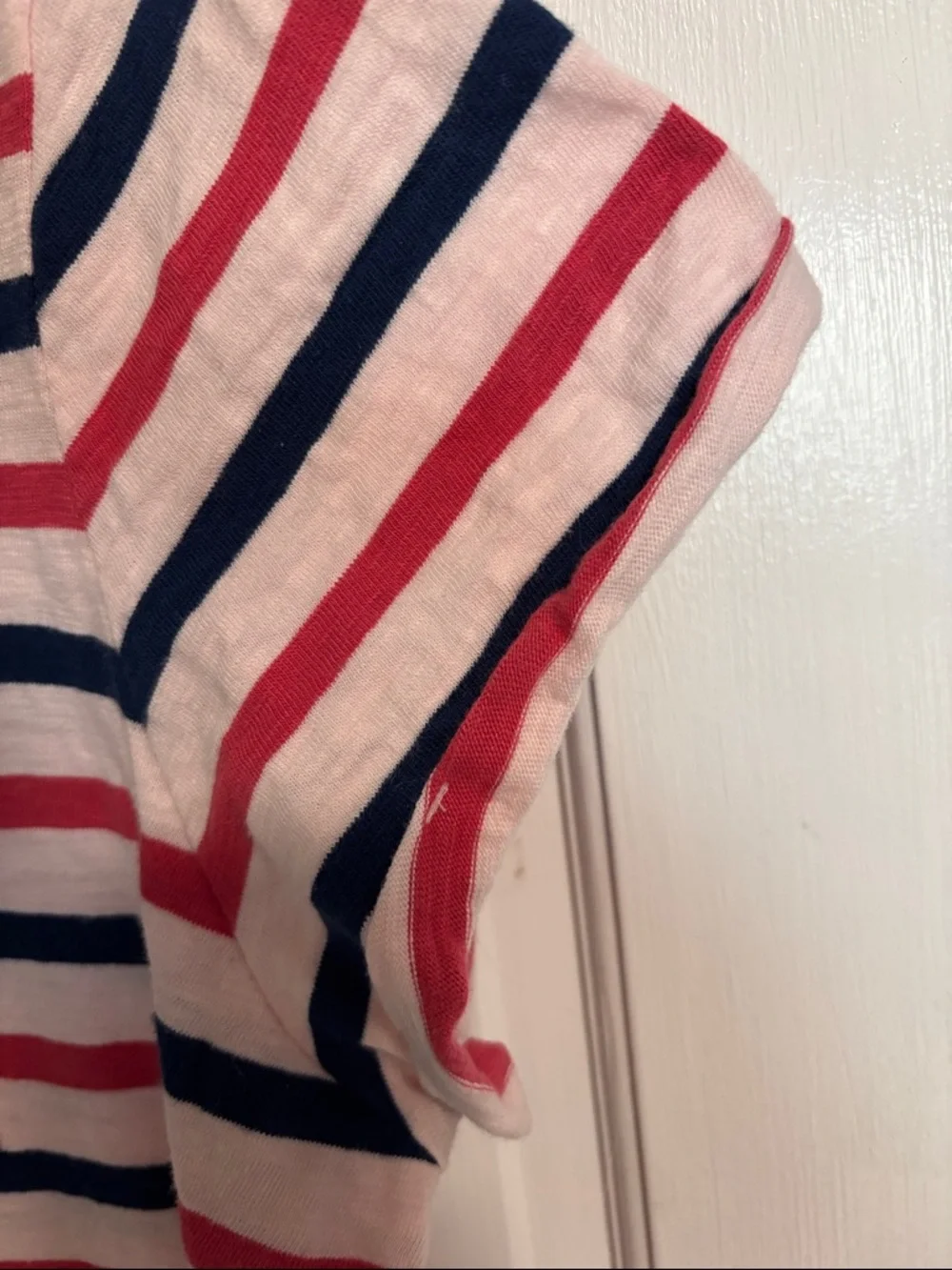 GAP women’s Short Sleeve Striped Knit Dress - Pink, Navy & White - Picture 7 of 7